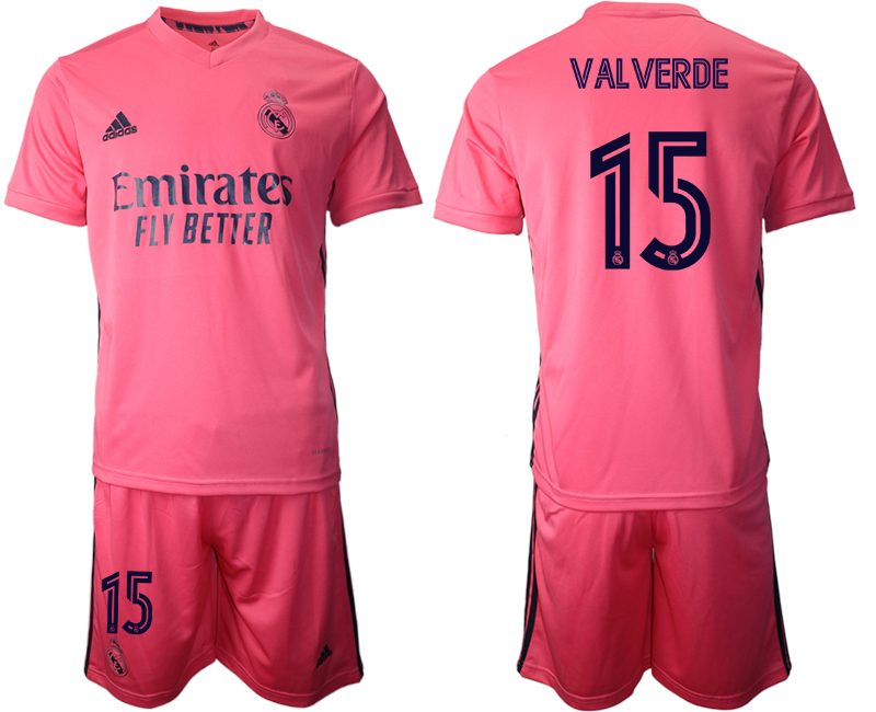 Men 2020-2021 club Real Madrid away #15 pink Soccer Jerseys